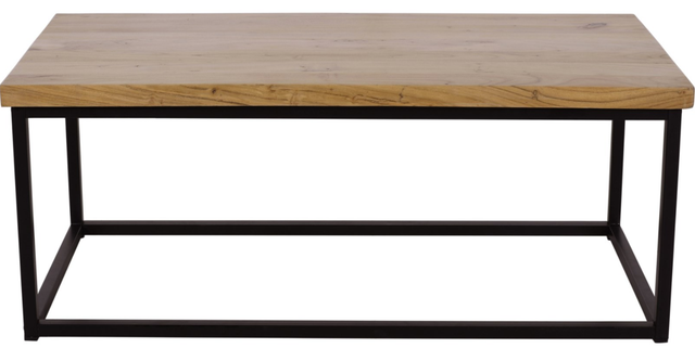Jofran Inc. Ames Brown Coffee Table with Black Base-3