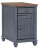 Legends Home Americana Whiskey Chairside Table with Blue Base-0