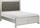 Homelegance® Bevelle Gray/Silver Queen Upholstered Panel Bed-0