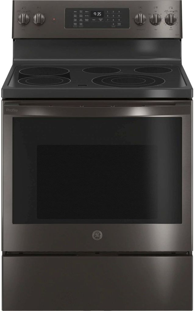 GE Profile™ 30" Fingerprint Resistant Black Stainless Steel Free Standing Electric Range