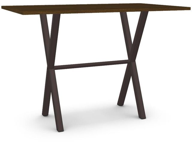 Amisco Customizable Alex 36" Walnut Veneer Bar Table-0