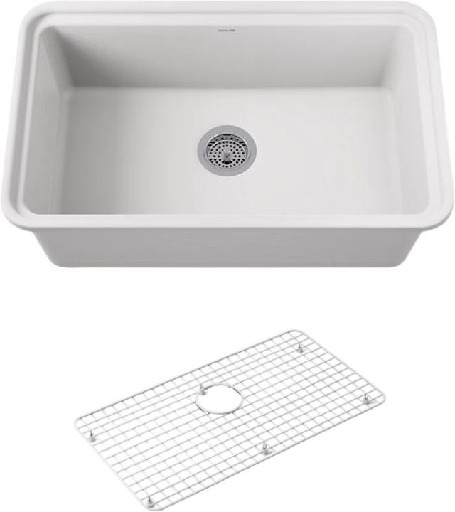 KOHLER® Audrine™ White 30" Undermount Single-Bowl Kitchen Sink-0