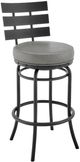 Armen Living Tatyana Gray/Matte Black 30'' Bar Stool-0
