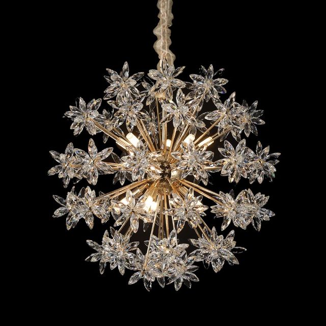 Michael Amini® Bouquet Gold 10-Light Drum Chandelier-2