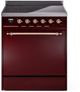 Ilve® Nostalgie II Series 30" Burgundy Pro Style Induction Range-0