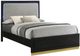 Coaster® Caraway Black/Light Gray Queen Upholstered Panel Bed-0