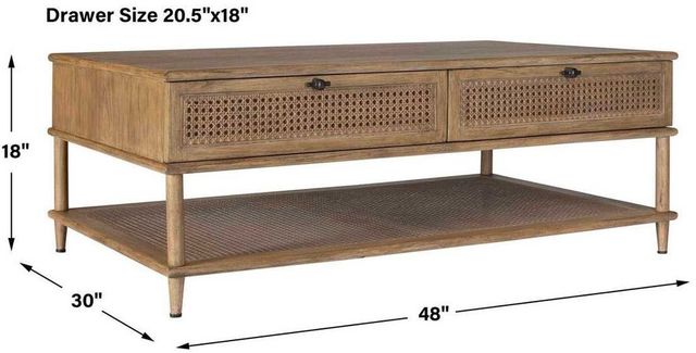 Uttermost® Coast Soft Oak Stain Coffee Table-3
