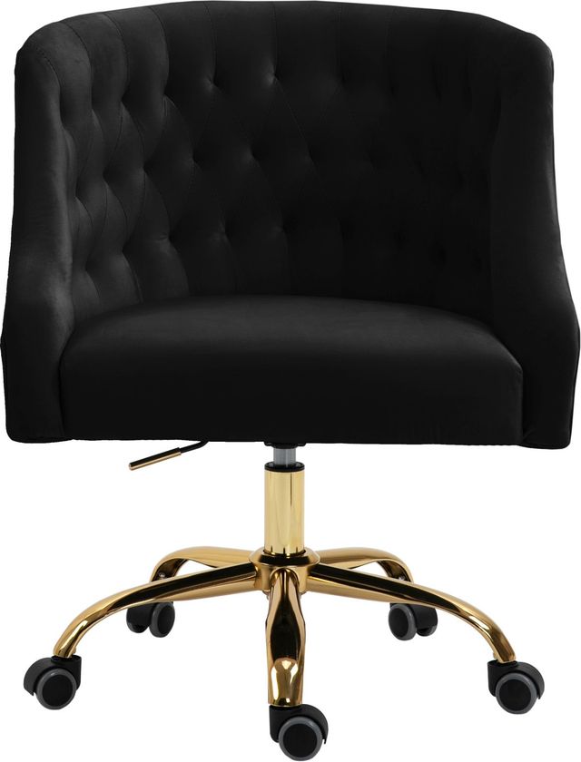 Meridian Furniture Arden Black Velvet Office Chair-2