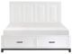 Mazin Furniture Garretson White Eastern King Platform Bed with Footboard Storage-1