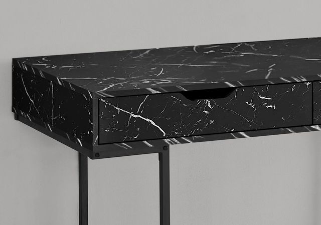Monarch Specialties Inc. Black/Black Marble Computer Desk-1
