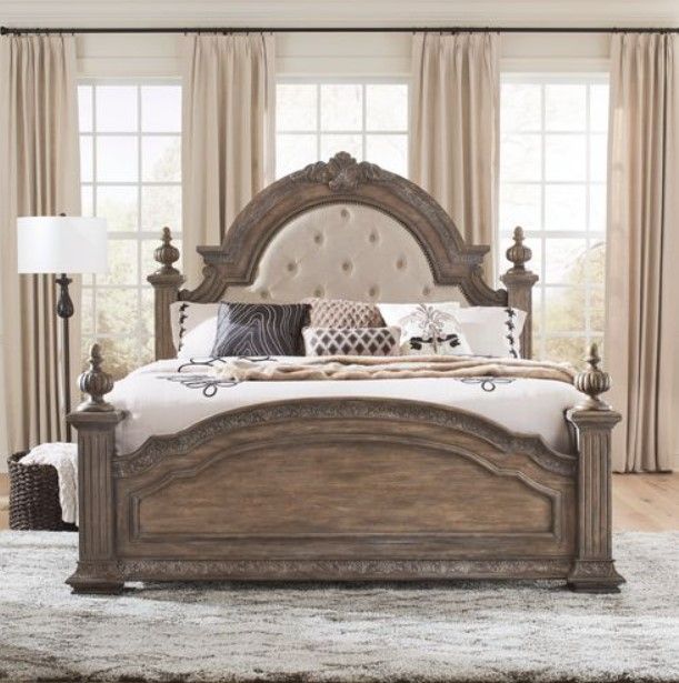 Liberty Furniture Carlisle Court Chestnut Upholstered Queen Poster Bed-8