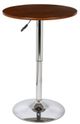 Armen Living Bentley Walnut Adjustable Round Pub able with Chrome Base -0