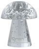A & B Home Clear Mushroom Shaped Glass Taper Candle Holder-1