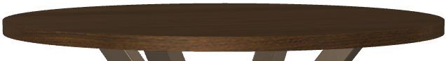 Amisco Customizable Asterisk 36" Round Walnut Bar Table with Metal Stand-1