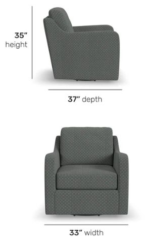 Flexsteel® Customizable Saber Swivel Chair-2