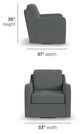 Flexsteel® Customizable Saber Swivel Chair-2