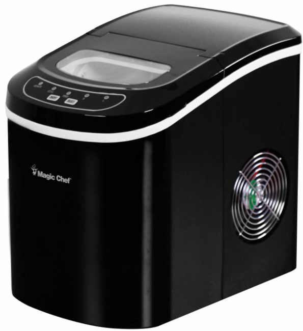 Magic Chef® 10" 27 lb. Black Portable Ice Maker-0