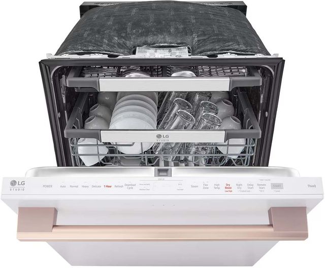 LG Studio 24" Essence White Top Control Built In Dishwasher-3