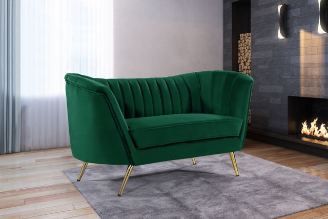 Meridian Furniture Margo Green Velvet Loveseat-3