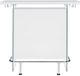 Coaster® White High Gloss Bar Unit with Footrest and Glass Side Panels-2
