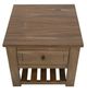 International Furniture Direct Parota III Barrel Brown End Table-2