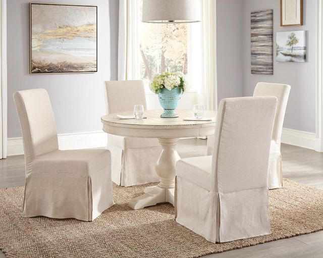 Riverside Furniture Mix-N-Match Beige/Canby Rustic Pine Slipcover Parson's Chair-1