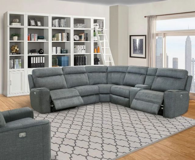 Parker House® Parthenon 6-Piece Titanium Power Reclining Sectional-1