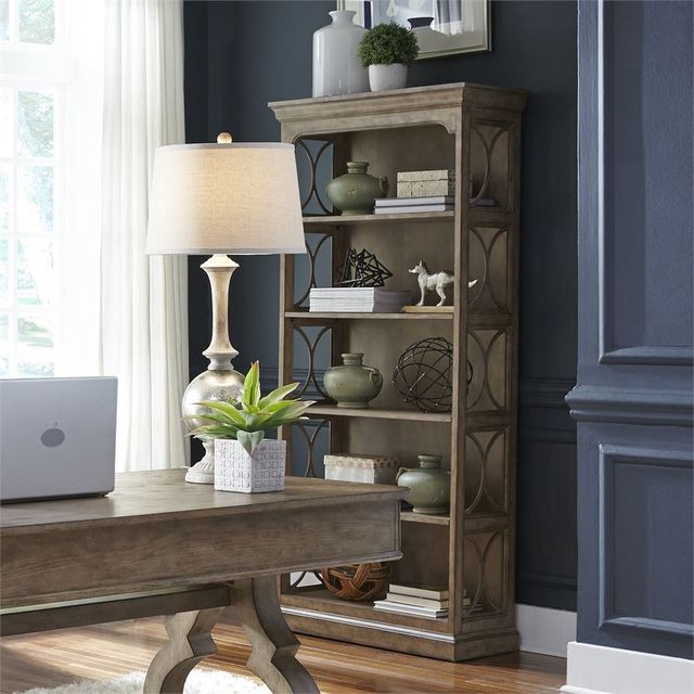 Liberty Furniture Simply Elegant Heathered Taupe Bookcase-1