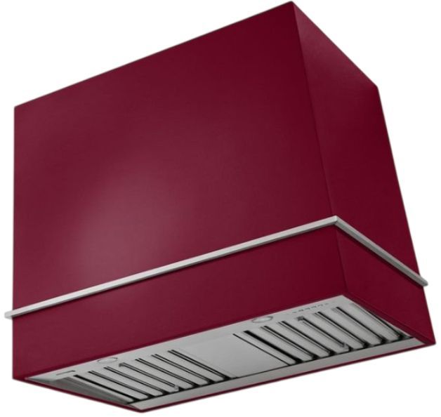 AGA Loge 36" Cranberry Wall Mounted Range Hood with Brushed Nickel Trim-0