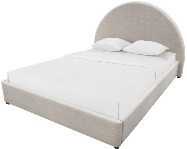 Legends Home Oslo Beige Queen Upholstered Panel Bed-1