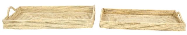 Deco Marche 2-Piece Light Brown Tray Set-1