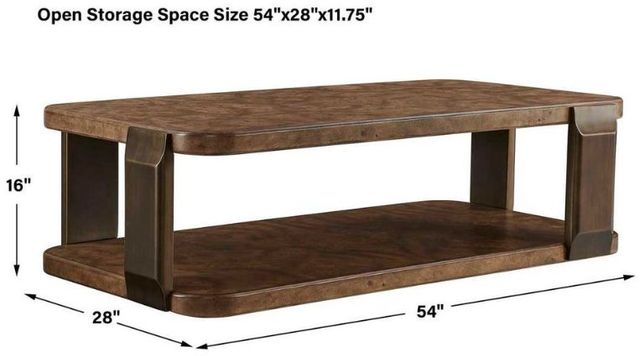 Uttermost® Vance Dark Bronze Mappa Burl Coffee Table-3