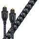 AudioQuest® Carbon Optical 3.0 m Toslink Fiber-Optic Cable + Mini-Adaptor, Gray on Black-0