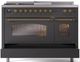 Ilve® Nostalgie II Series 48" Graphite Matte Pro Style Dual Fuel Range-4