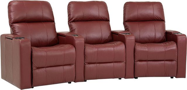 Elite 3 Piece Home Theater Seating Power Reclining w/LED & Tables