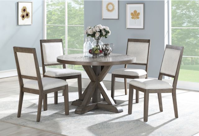 Steve Silver Co. Molly Gray Oak/WhiteUpholstered Dining Side Chair-2