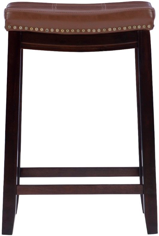 Linon Claridge Brown/Cognac Counter Stool-3