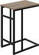 Monarch Specialties Inc. 24"H Dark Taupe Accent Table with Black Metal Frame -1