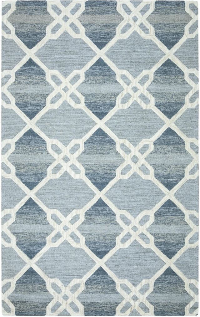 Rizzy Home Caterine Blue 5' x 8' Rug-0
