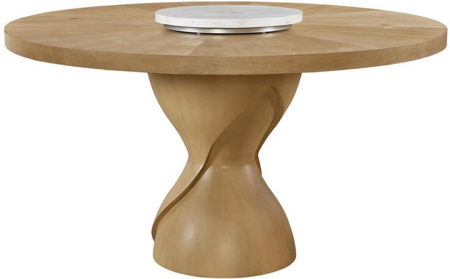 Bernards Tapestry Honeycomb Round Pedestal Dining Table-3