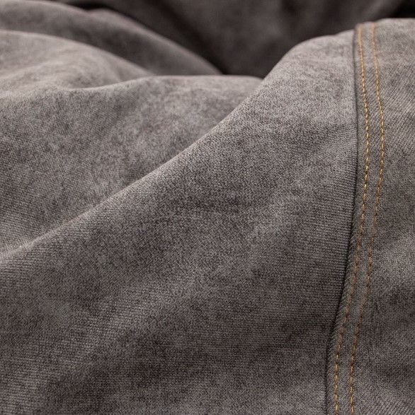 CordaRoy's® Gray Sueded Denim Full Bean Bag-1