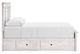 Signature Design by Ashley® Makidern Whitewash Queen Panel Bed with 2-Drawer Storage-2