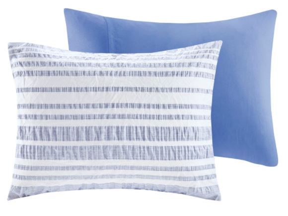Olliix by Intelligent Design Lumi Blue Full/Queen Striped Comforter Set-4