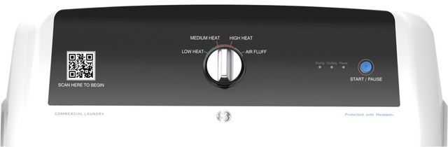 GE® 7.4 Cu. Ft. White Commercial Gas Dryer-1