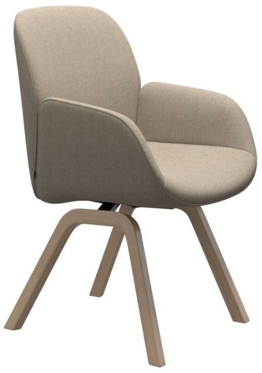 Stressless® by Ekornes® Customizable Bay Large Low Back Dining Arm Chair with Slanted Legs-0