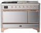 Ilve® Majestic III 48" Stainless Steel Pro Style Dual Fuel Liquid Propane Range with Solid Door and Copper Trim-0