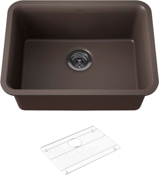 KOHLER® Cairn® Matte Brown 25" Undermount Single-Bowl Kitchen Sink-0