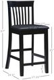 Linon Torino Black Mission Bar Stool-2