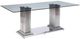 ACME Furniture Cyrene Glass Top Dining Table with Stainless Steel Base-0