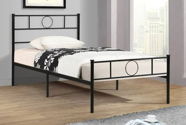 Milton Greens Stars Black Twin Platform Bed-1